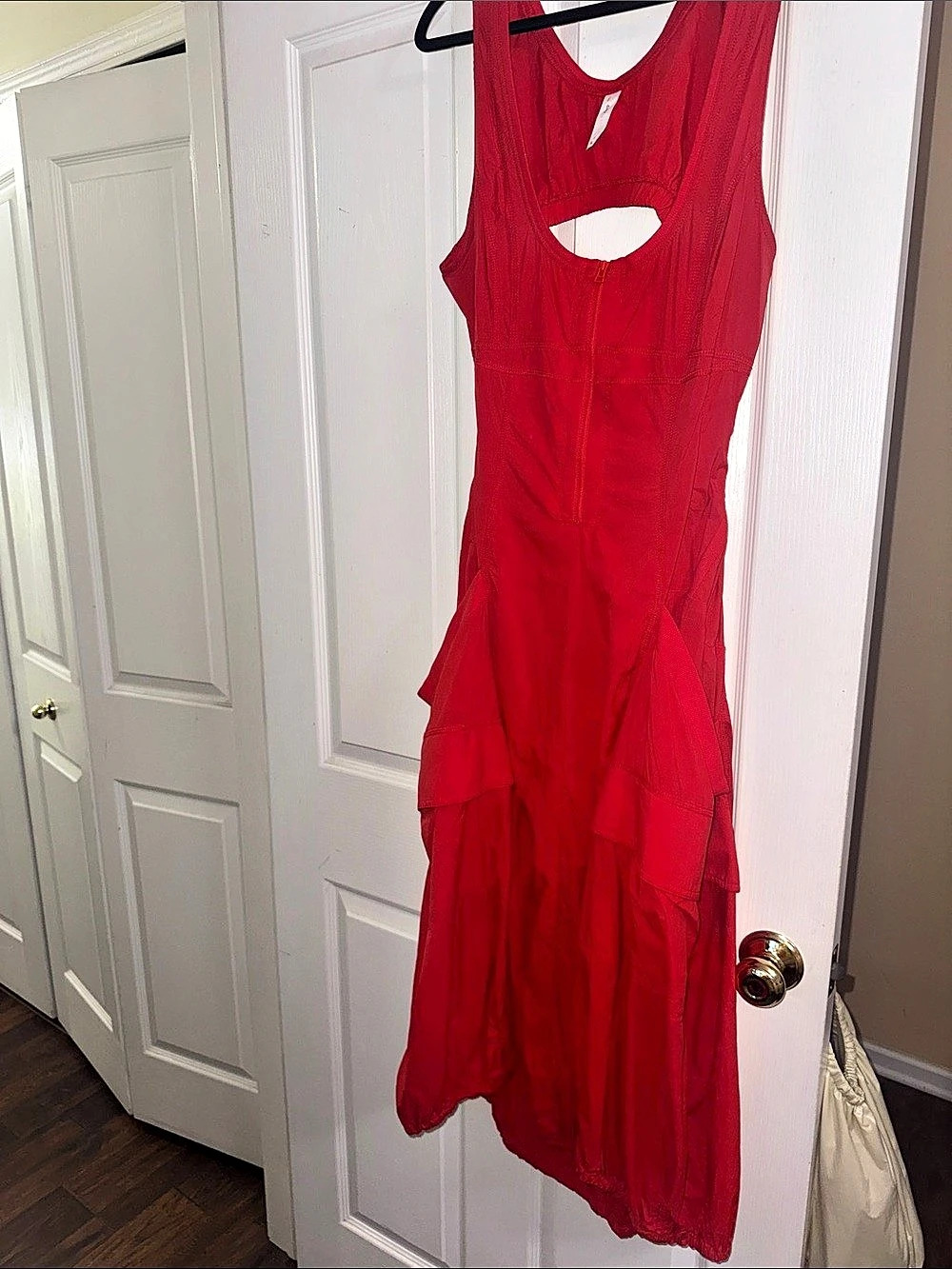 Daily Practice by Anthropologie Red Ruffle/Parachute Dress
